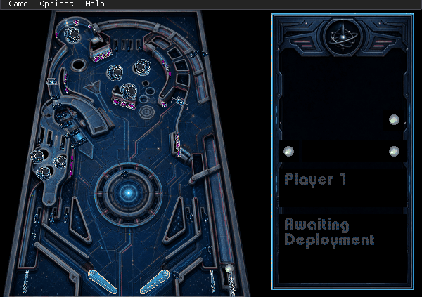 Open Cadet’s neon space pinball table